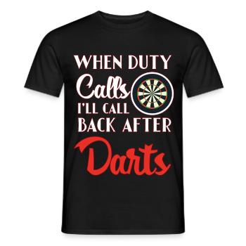 Darts Dart - Männer T-Shirt - Schwarz - Vorne - AI Model Male 178 light (178cm)