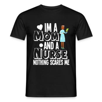 Nurse Nurse Mama Mom Mother - Men's T-Shirt - black - Front - AI Model Male 178 light (178cm)