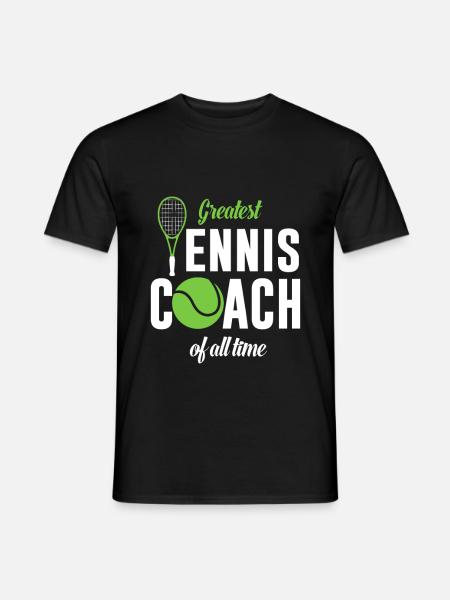 Largest tennis coach ever - Men's T-Shirt - black