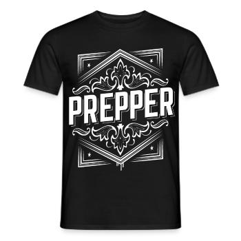 prepper survival weltuntergang apocalypse - Männer T-Shirt - Schwarz - Vorne - AI Model Male 178 light (178cm)