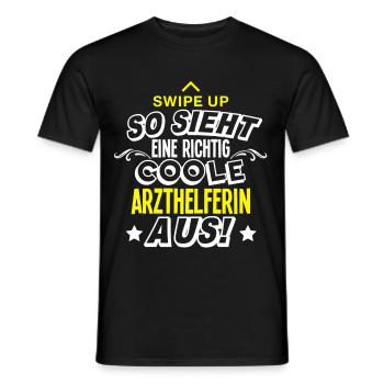 Arzthelferin - Männer T-Shirt - Schwarz - Vorne - AI Model Male 178 light (178cm)