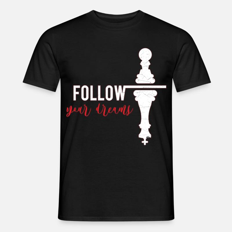 scacchi - T-shirt uomo - nero