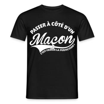 Mason Perfection - Männer T-Shirt - Schwarz - Vorne - AI Model Male 178 light (178cm)
