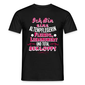 Altenpflegerin - Männer T-Shirt - Schwarz - Vorne - AI Model Male 178 light (178cm)