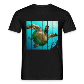 Tortue - T-shirt homme - noir - Devant - AI Model Male 178 light (178cm)