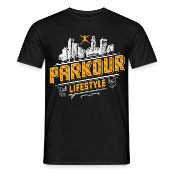 Parkour - Freerunning - Parcour - Männer T-Shirt - Schwarz - Vorne - AI Model Male 178 light (178cm)
