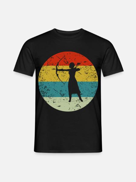 Retro Vintage Bogenschießen Artemis Vintage - Männer T-Shirt - Schwarz