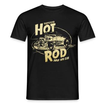 Hot rod garage V8 - Men's T-Shirt - black - Front - AI Model Male 178 light (178cm)