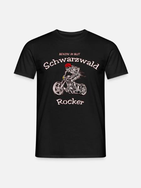 Schwarzwald Skelett-Rocker - Männer T-Shirt - Schwarz