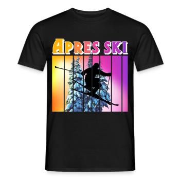 Apres ski - T-shirt homme - noir - Devant - AI Model Male 178 light (178cm)