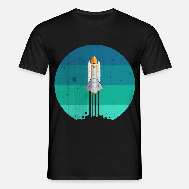 Space rocket rocket launch - Men's T-Shirt - black