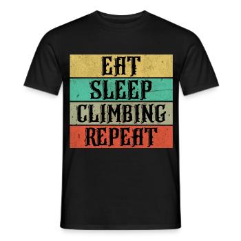 Climbing climbing - Men's T-Shirt - black - Front - AI Model Male 178 light (178cm)