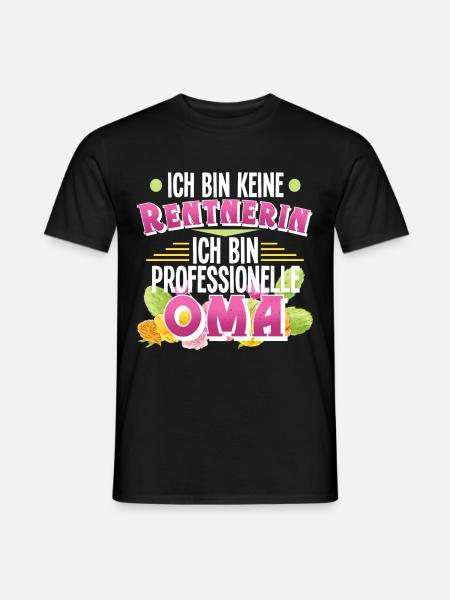 Oma Rentnerin - Männer T-Shirt - Schwarz
