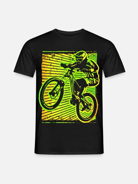 Mountainbiker ► Mountainbike ► MTB Biker Fahrrad - Männer T-Shirt - Schwarz