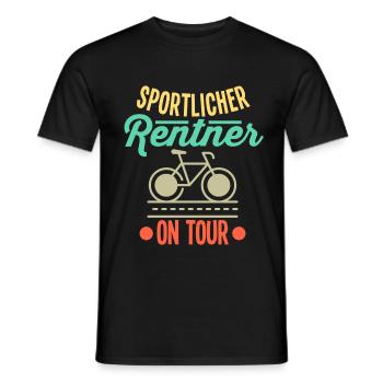 Rentner Radfahren Fahrrad - Männer T-Shirt - Schwarz - Vorne - AI Model Male 178 light (178cm)
