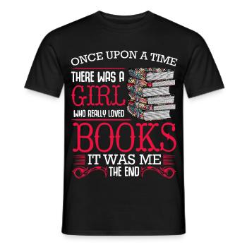 Girl Loves Books – It Was Mine - Men's T-Shirt - black - Front - AI Model Male 178 light (178cm)