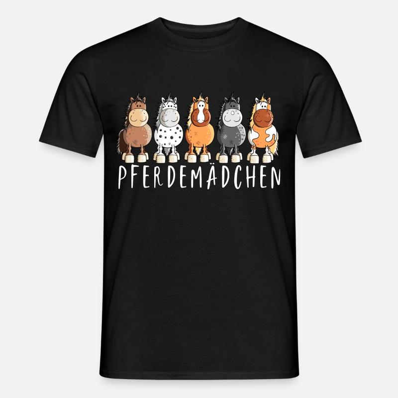 Pferdemädchen I Pferde Comic - Männer T-Shirt - Schwarz