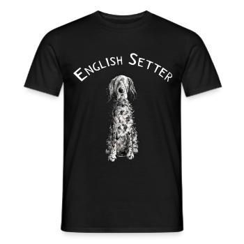 Cadeau de bande dessinée drôle de poseur anglais I chien - T-shirt homme - noir - Devant - AI Model Male 178 light (178cm)