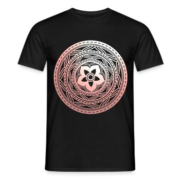 Pastellflorales Mandala-Muster - Männer T-Shirt - Schwarz - Vorne - AI Model Male 178 light (178cm)
