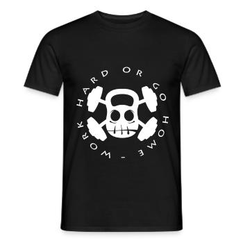 Hantel-Skull Kraft-Motiv - Männer T-Shirt - Schwarz - Vorne - AI Model Male 178 light (178cm)