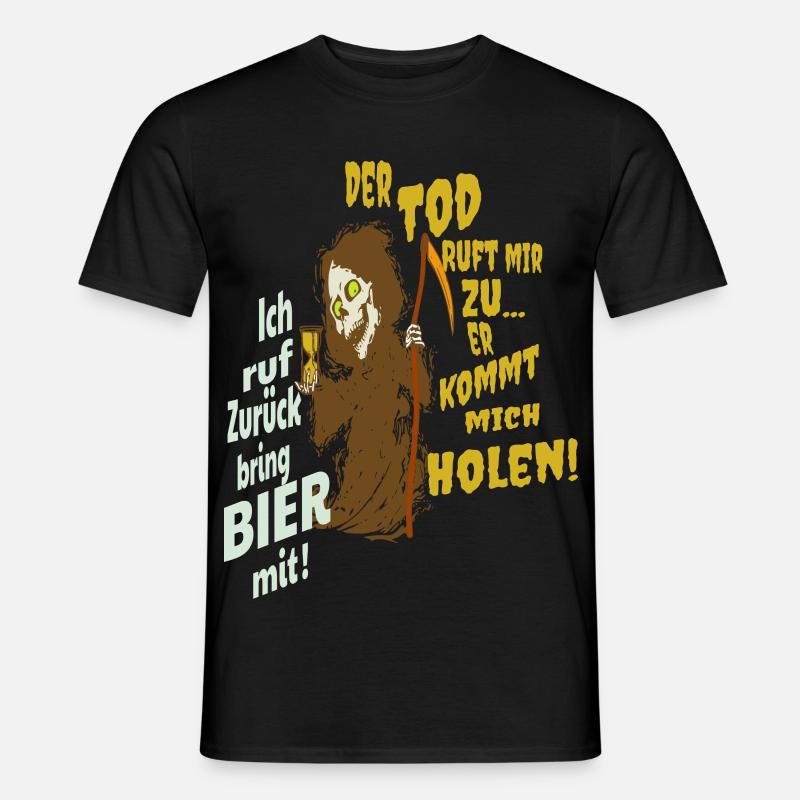 Lustiger Sensenmann - Männer T-Shirt - Schwarz