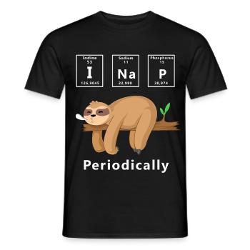 Ich schlafe regelmäßig lustig Faultier - Männer T-Shirt - Schwarz - Vorne - AI Model Male 178 light (178cm)