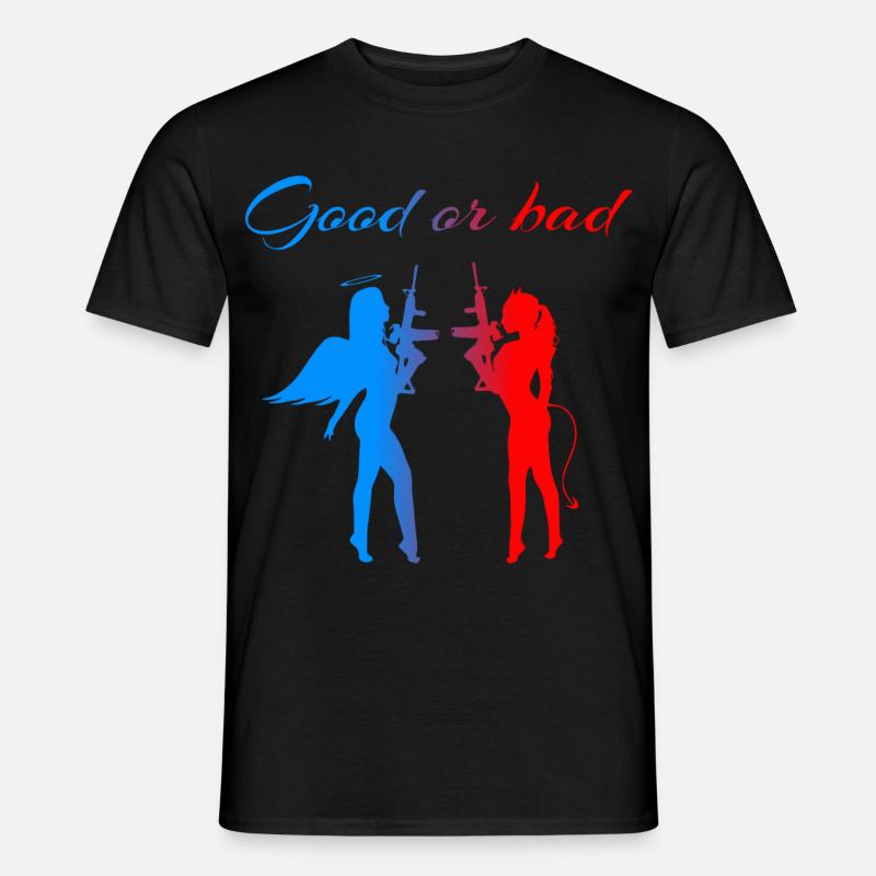 Engel & Teufel - Männer T-Shirt - Schwarz
