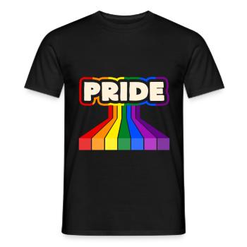 Pride Rainbow Block Design - Men's T-Shirt - black - Front - AI Model Male 178 light (178cm)