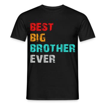 best big brother ever - Men's T-Shirt - black - Front - AI Model Male 178 light (178cm)