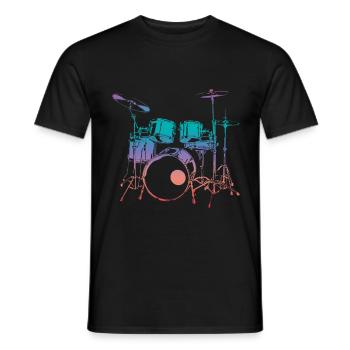 Batterie - T-shirt homme - noir - Devant - AI Model Male 178 light (178cm)