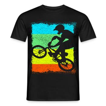 BMX / Bmx Bike Bicycle - Men's T-Shirt - black - Front - AI Model Male 178 light (178cm)