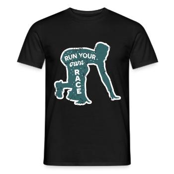 Runner motivation - Men's T-Shirt - black - Front - AI Model Male 178 light (178cm)