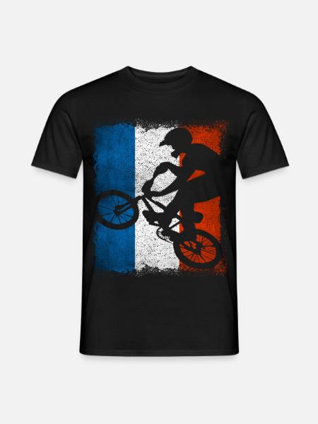 BMX Frankreich / bmx / Bmx / Bike / Fahrrad - BMX - Männer T-Shirt - Schwarz