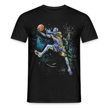 Basketball players - Basketball - BBall - Basket Ball - Men's T-Shirt - black - Front - AI Model Male 178 light (178cm)