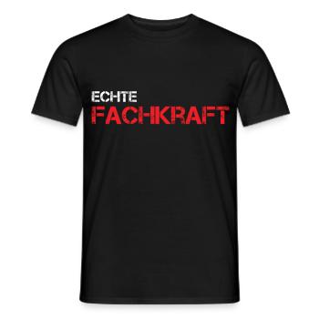 Fachkraft Beruf Arbeit Büro Baustelle Humor Spaß - Männer T-Shirt - Schwarz - Vorne - AI Model Male 178 light (178cm)