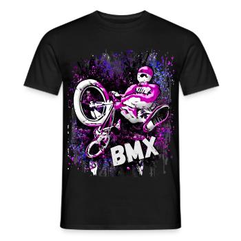 BMX / Bmx / bmx / Geschenkidee / Geburtstag - Männer T-Shirt - Schwarz - Vorne - AI Model Male 178 light (178cm)
