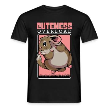 Cute Mouse Abundance Chinchilla - Men's T-Shirt - black - Front - AI Model Male 178 light (178cm)