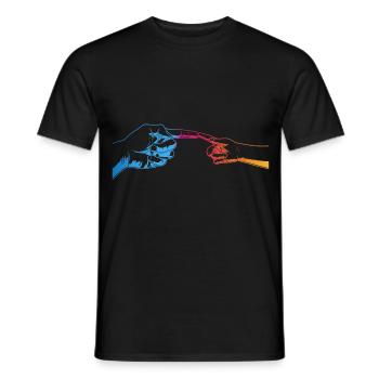 Vater und Tochter - Männer T-Shirt - Schwarz - Vorne - AI Model Male 178 light (178cm)