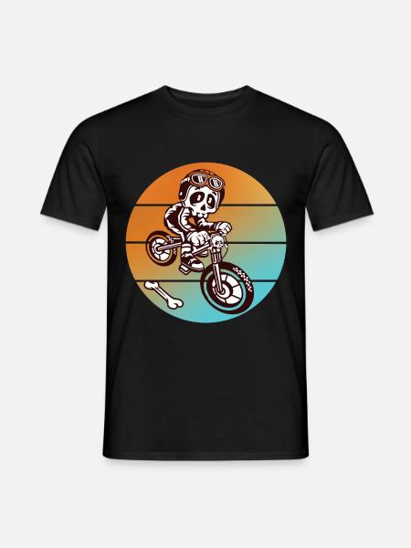 Skull skull bike - Men's T-Shirt - black