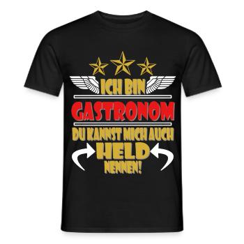 Gastronom Restaurant Gastronomie - Männer T-Shirt - Schwarz - Vorne - AI Model Male 178 light (178cm)