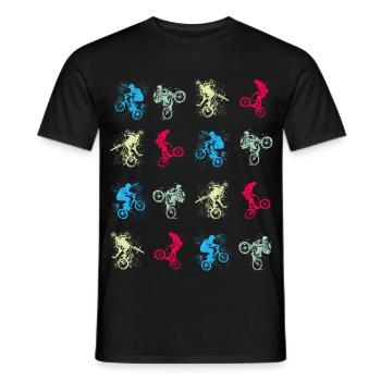 BMX / Bmx / bmx / idée cadeau / anniversaire - T-shirt homme - noir - Devant - AI Model Male 178 light (178cm)