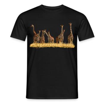 Giraffes - Men's T-Shirt - black - Front - AI Model Male 178 light (178cm)