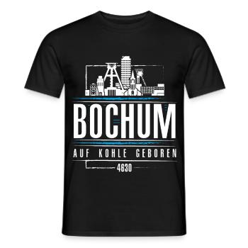 Bochum - 4630 - Auf Kohle geboren - Männer T-Shirt - Schwarz - Vorne - AI Model Male 178 light (178cm)