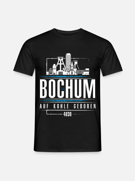 Bochum - 4630 - Auf Kohle geboren - Männer T-Shirt - Schwarz