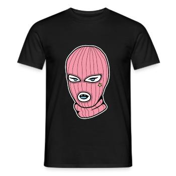 Gangster Girl Mask - Men's T-Shirt - black - Front - AI Model Male 178 light (178cm)