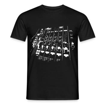 Disc jockey - Men's T-Shirt - black - Front - AI Model Male 178 light (178cm)