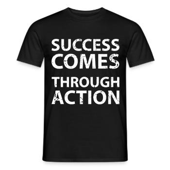 motivation - T-shirt homme - noir - Devant - AI Model Male 178 light (178cm)
