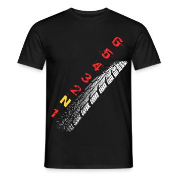 Reifenpfad Neon Typo - Männer T-Shirt - Schwarz - Vorne - AI Model Male 178 light (178cm)