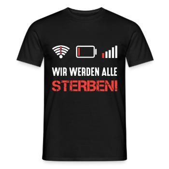 Kein Internet - Männer T-Shirt - Schwarz - Vorne - AI Model Male 178 light (178cm)