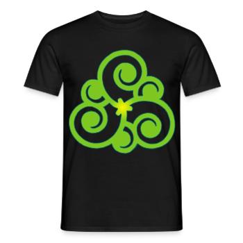 Keltische Blume und Natur - Männer T-Shirt - Schwarz - Vorne - AI Model Male 178 light (178cm)